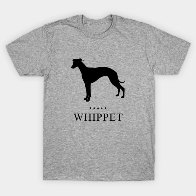 Whippet Black Silhouette T-Shirt by millersye